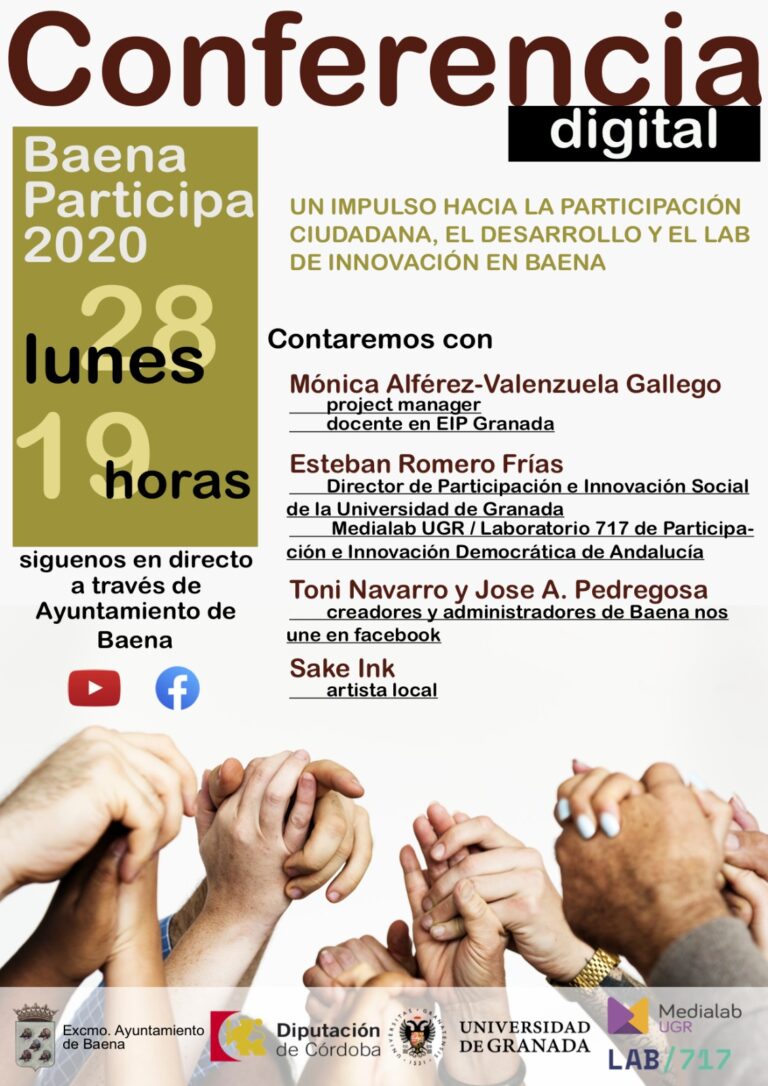 Imagen de la noticia Jornadas de Participación Ciudadana en Baena: conferencia sobre participación e innovación social en Andalucía
